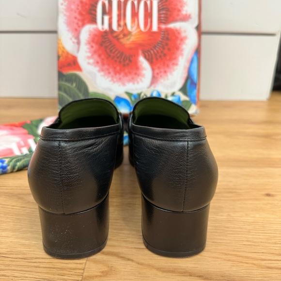 Black Gucci loafers with block heel (hard bottom) size 36.5 - Picture 3 of 8